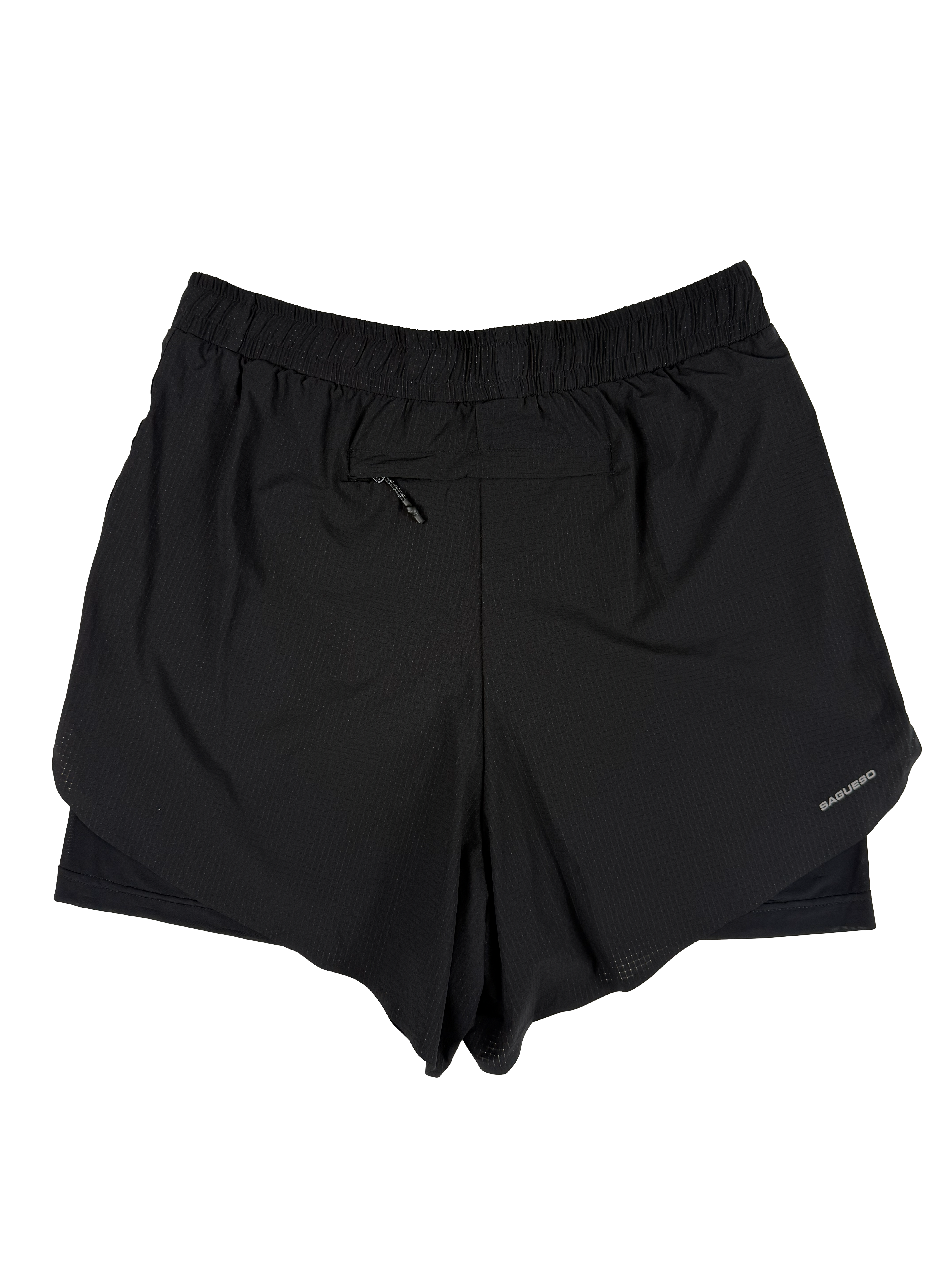 Zephyr 4" Dual-Layer Drift Shorts - Obsidian