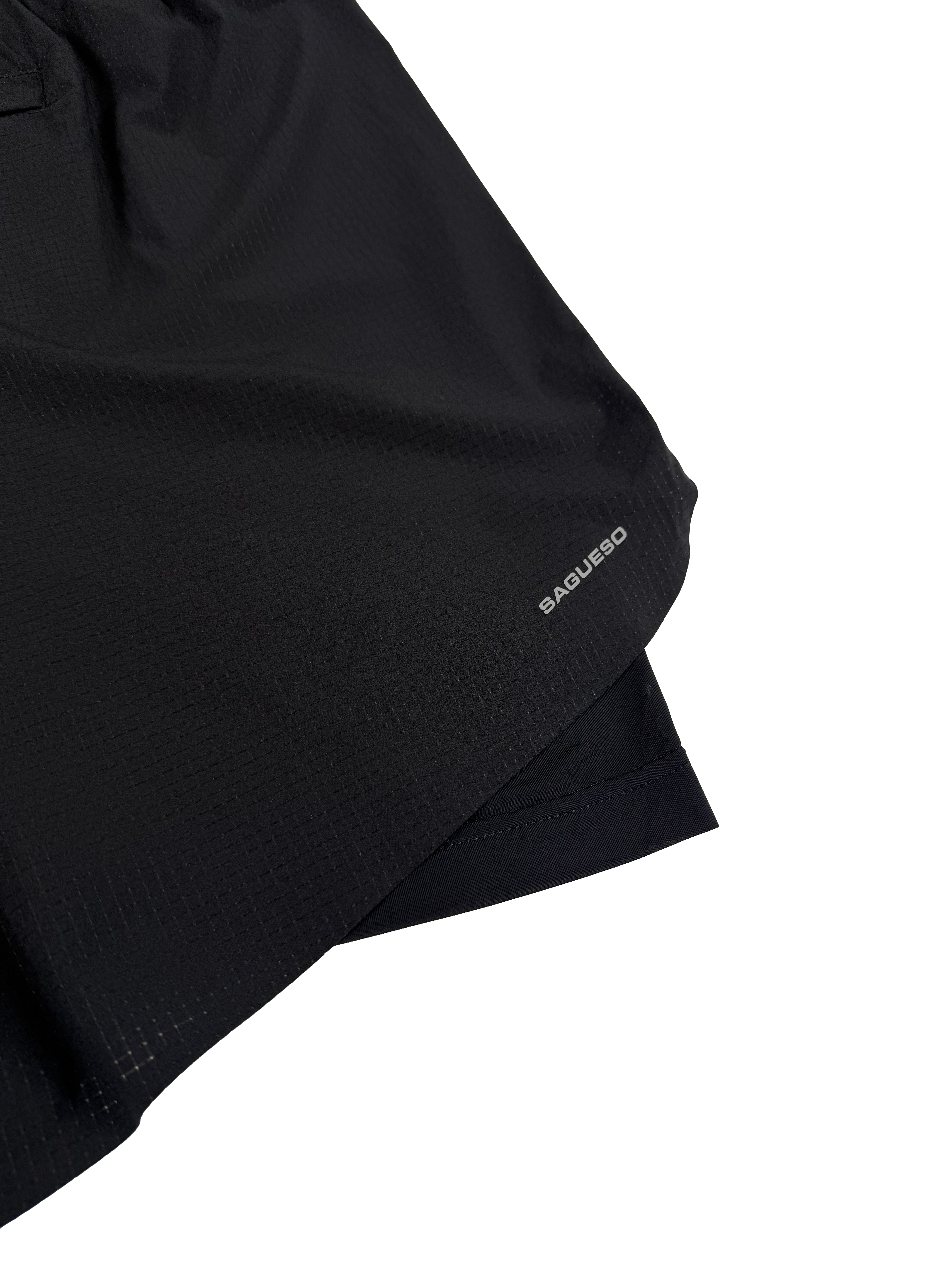 Zephyr 4" Dual-Layer Drift Shorts - Obsidian