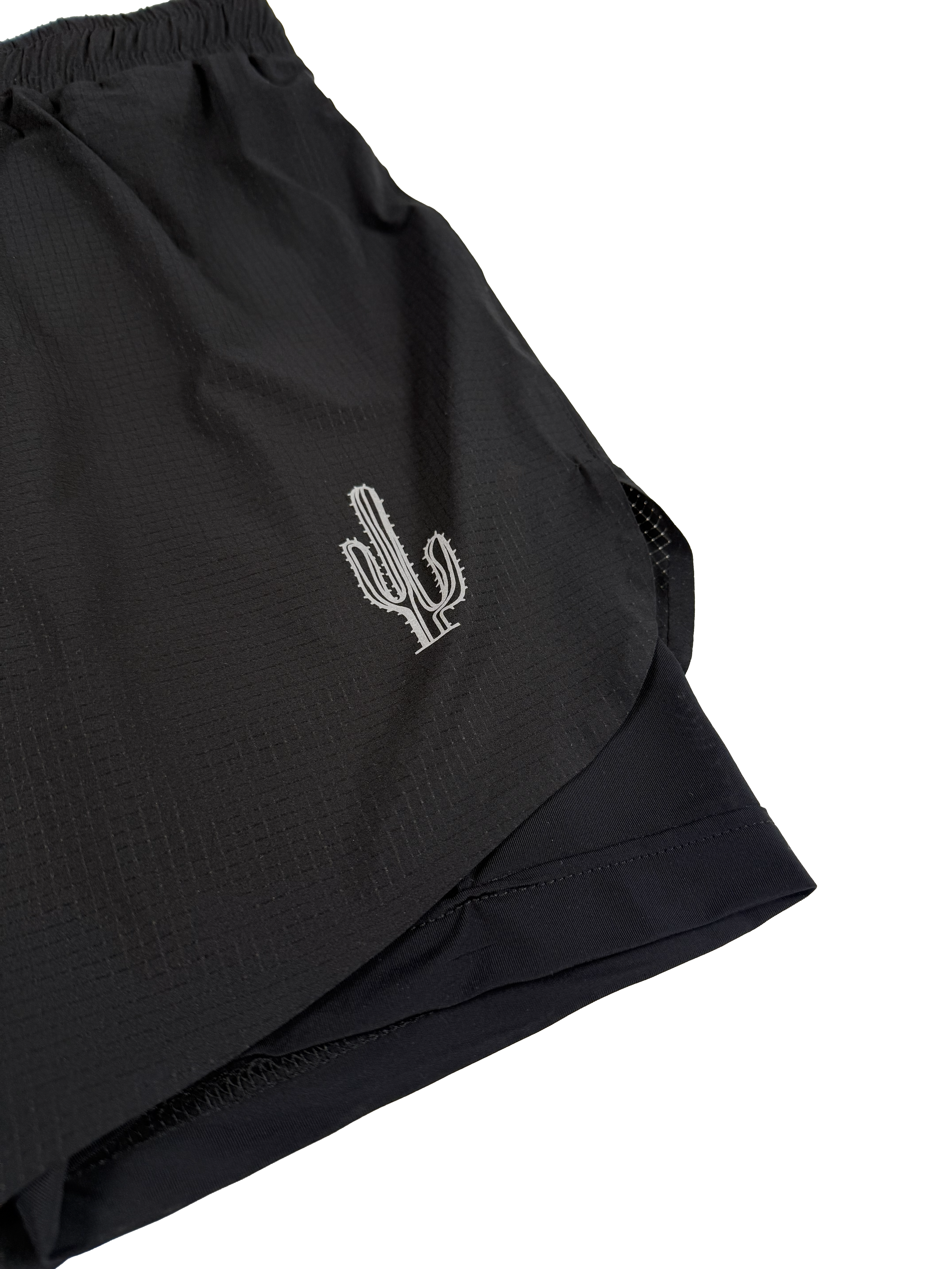 Zephyr 4" Dual-Layer Drift Shorts - Obsidian
