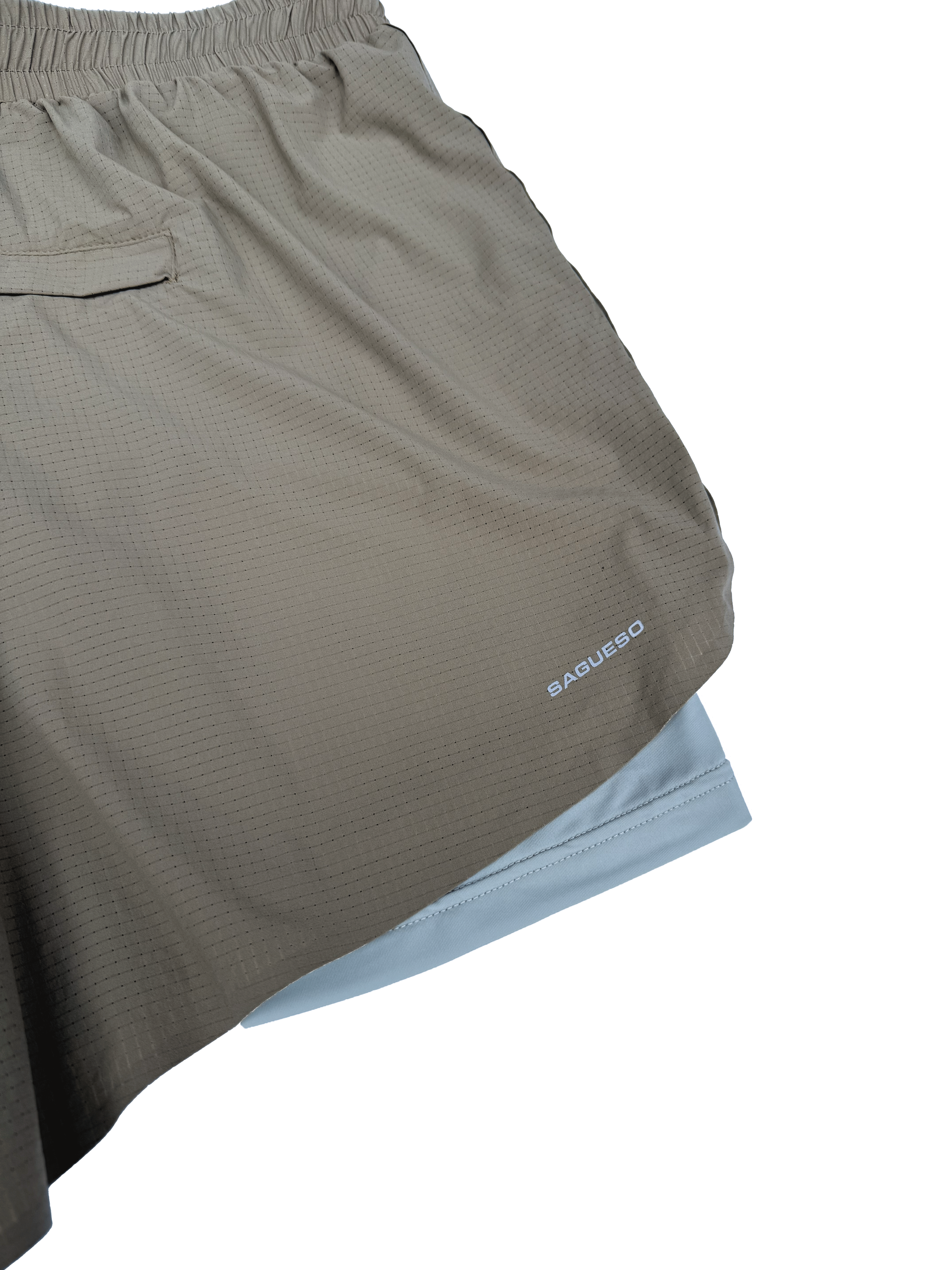 Zephyr 4" Dual-Layer Drift Shorts - Moss Rock