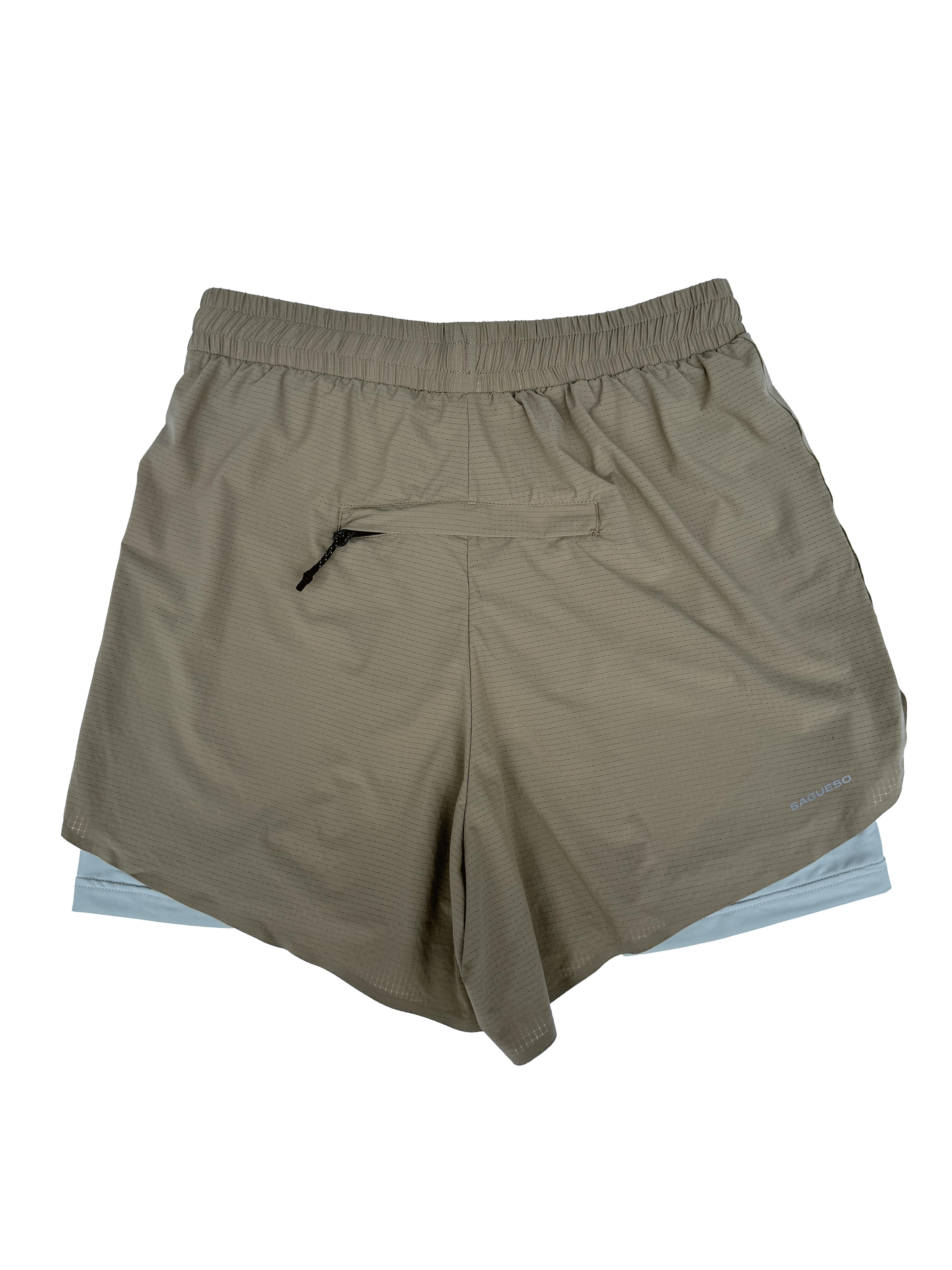 Zephyr 4" Dual-Layer Drift Shorts - Moss Rock