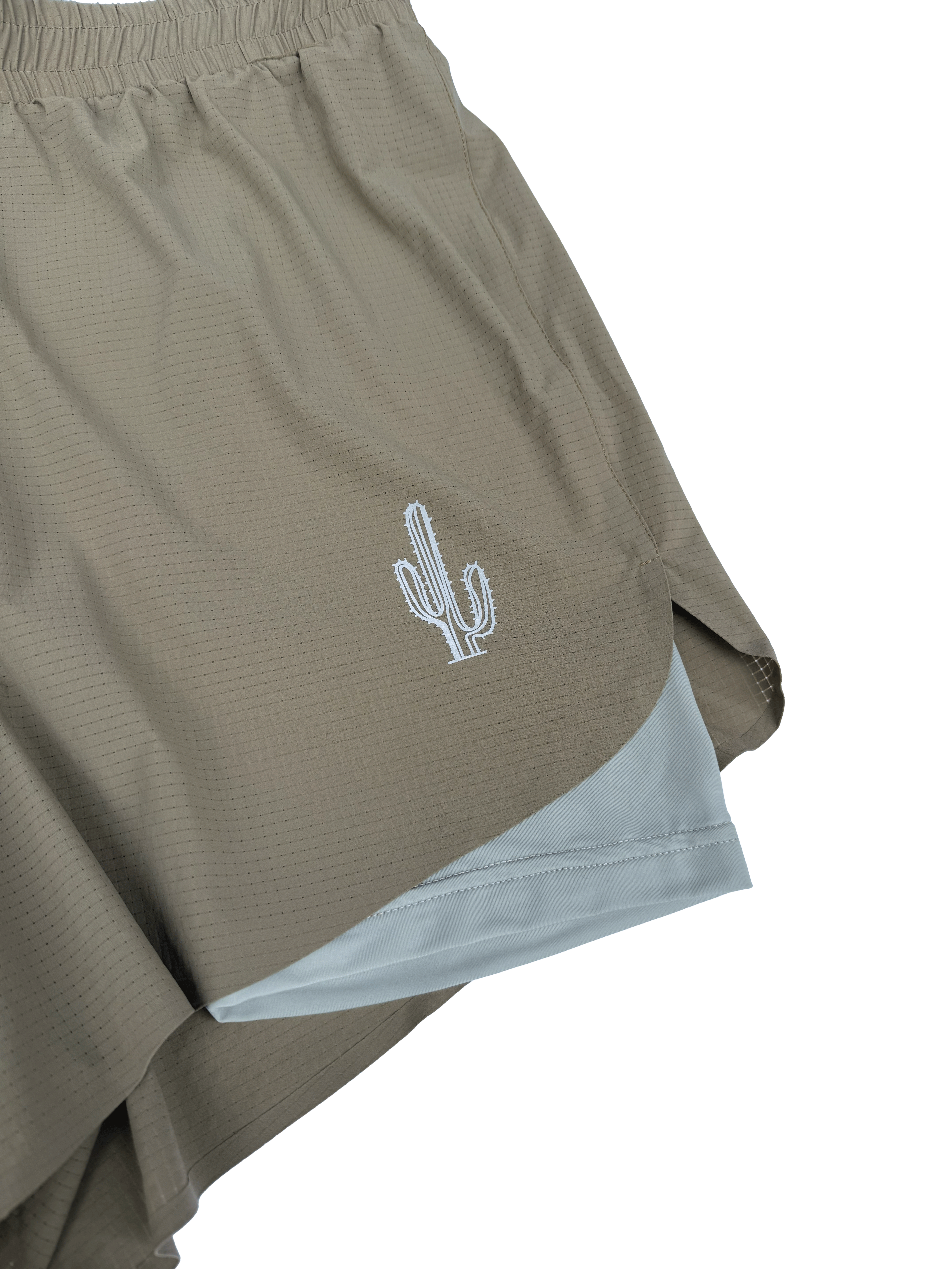 Zephyr 4" Dual-Layer Drift Shorts - Moss Rock