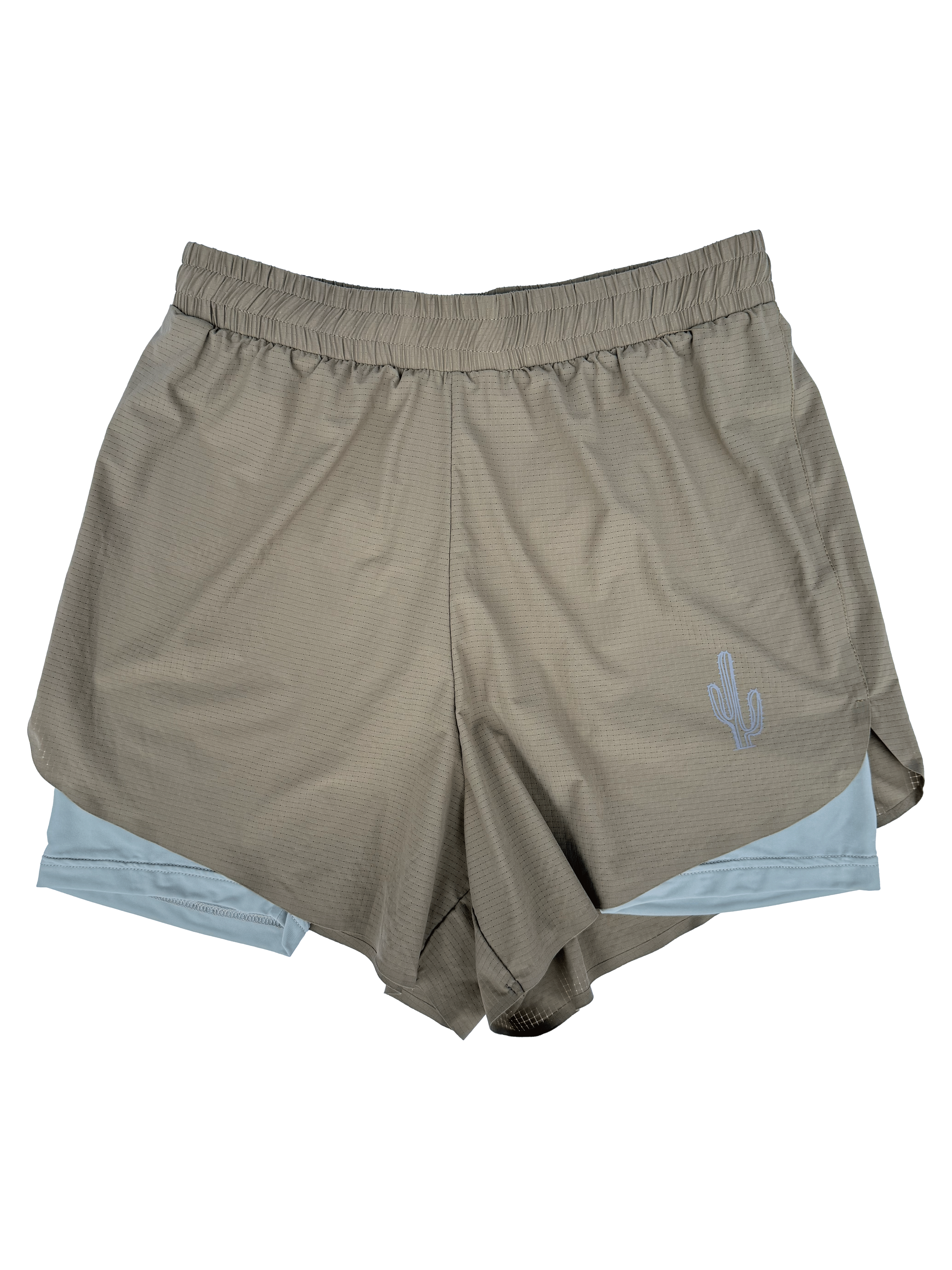 Zephyr 4" Dual-Layer Drift Shorts - Moss Rock