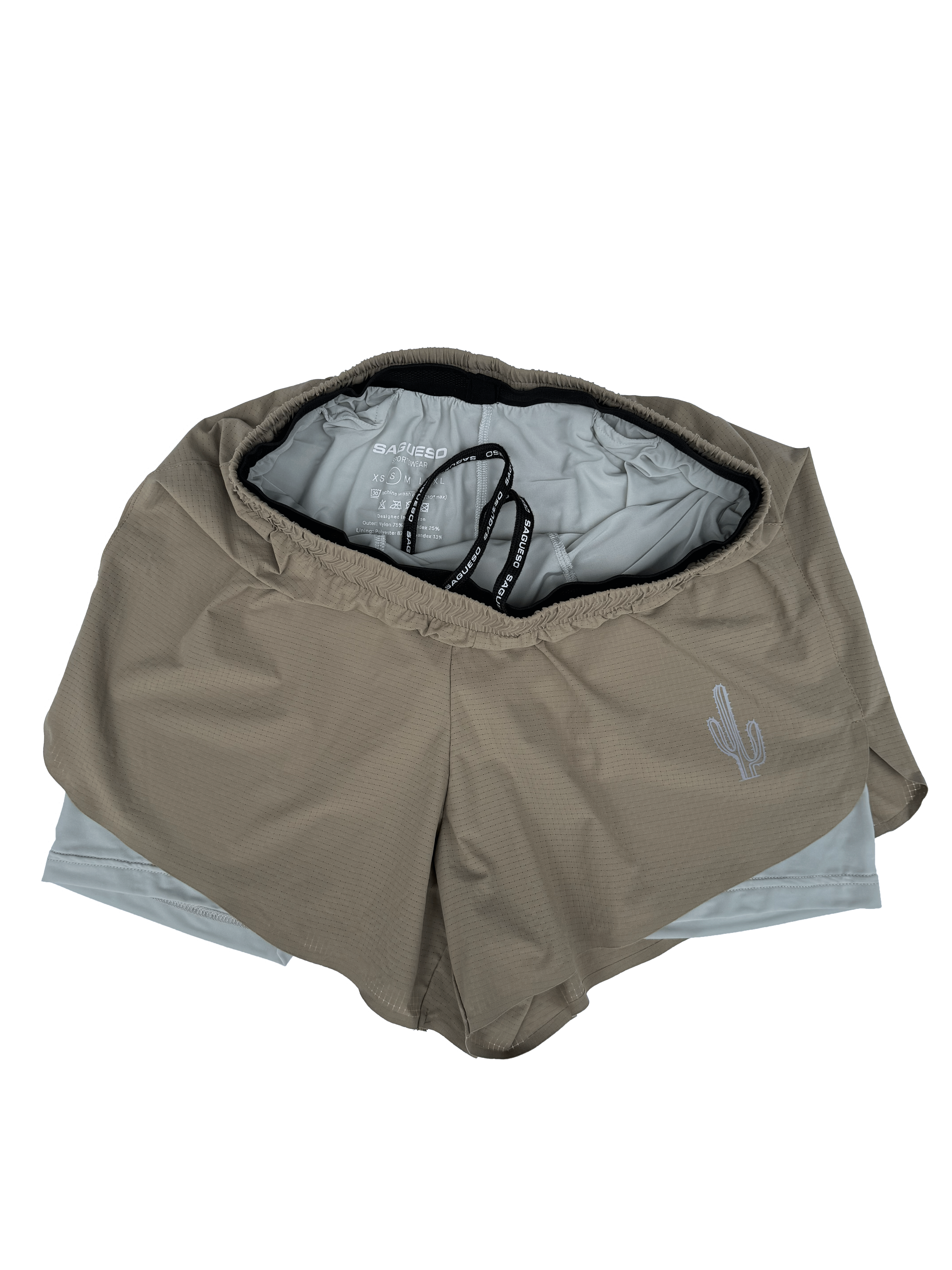 Zephyr 4" Dual-Layer Drift Shorts - Moss Rock