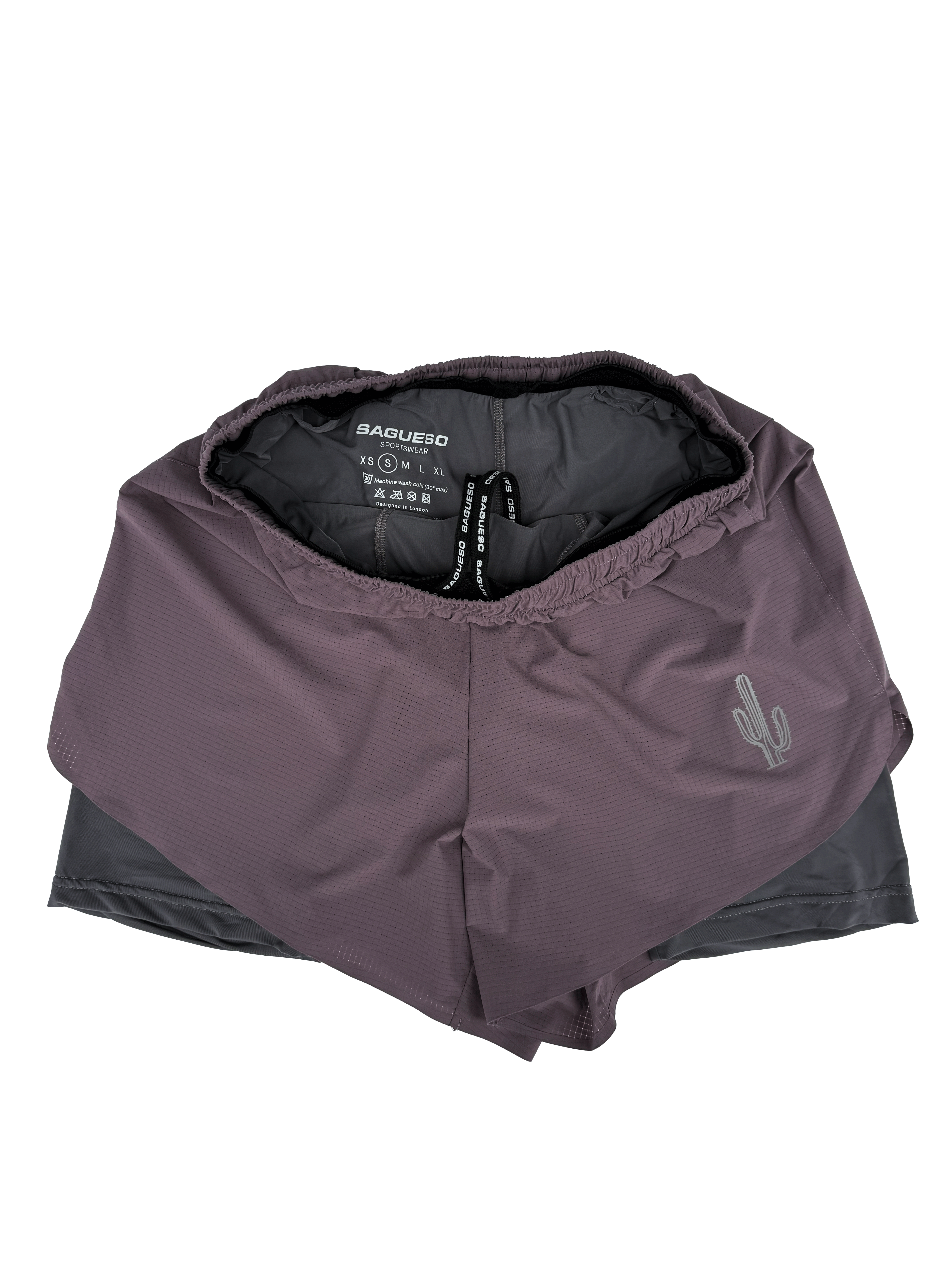 Zephyr 4" Dual-Layer Drift Shorts - Pumice